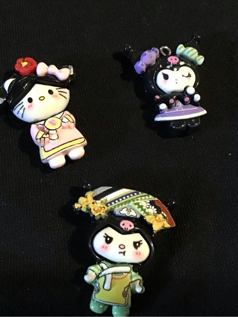 Sanrio Kuromi Multi-Color mini magnet Set - Black, Purple, Pink